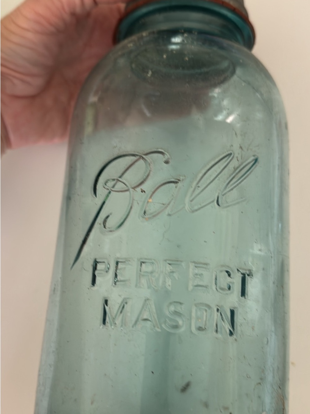 Perfect Mason Aqua Glass Jar Vase